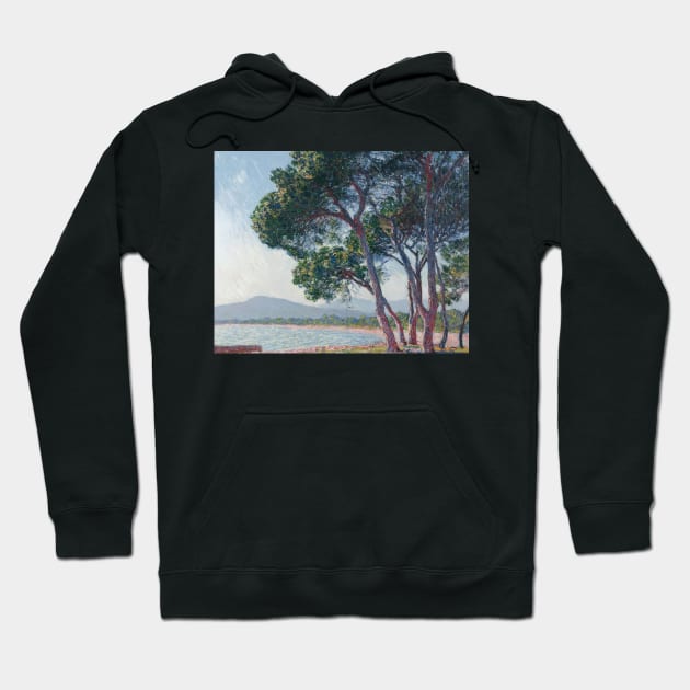 Beach of Juan-les-Pins by Claude Monet Hoodie by Classic Art Stall
